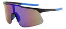 Óculos Corrida Ciclismo Beachtenis Masculino Feminino Uv400 Espelhada Preto E Azul
