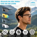 Óculos Corrida Ciclismo / Bike Esportivo Beach Tênis Vôlei de Praia Pesca Futevôlei Proteção UV400 Várias Cores Preto