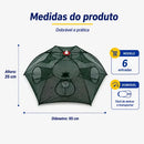 Covo Armadilha Para Pesca Camarão Peixes Siri Iscas 6 Furos