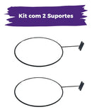 Kit 2 Suporte Bola Suiça Pilates Parede Reforçado Resistente
