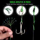 Linha De Pesca Multifilamento 8 Fio 300m Carretel Joyfox 8x Multicolorida 0.370mm 60lb