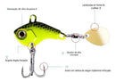 5 Iscas Artificial Metal Vib Vibration 10g 12cm Truta Robalo