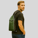 Mochila Sacola De Academia Esportiva Bag Cores Cor Verde Liso Desenho Do Tecido Liso Fanza Moda e Acessórios