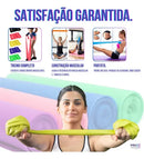 Kit 3 Faixas Elástica Thera Band Exercício Fisioterapia Yoga