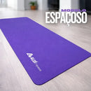 Tapete Yoga Nbr Macio 8mm Exercícios Pilates 185x65cm Aluí Roxo