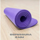Tapete Yoga Nbr Macio 8mm Exercícios Pilates 185x65cm Aluí Roxo