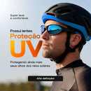 Óculos Masculino Uv400 Bike Corrida Trilha Ciclismo + Estojo