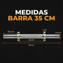 Par Barra Halter Academia 35 Cm Maciça 28mm Cromada Crossfit