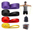 Elastico Treino Exercicio Academia Fitness Super Band Cinto Preto-roxo-vermelho-amarelo