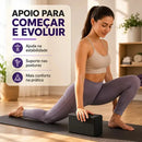 Kit c/ 2 Blocos de Yoga Para Exercícios Alongamento Pilates Meditação Tijolo Funcional Alongamento Ioga Cor Preto Jcanova Store