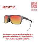 Óculos de sol Hb Presto clip on lente cor da armação preto cor da lente orange chrome