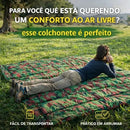 Colchonete Camping Casal Colchao 190x130 Dobrável C/ Sacola Transporte Hezzo Hometech Colchão P Barraca Acampamento Pesca Trilhas Praia Viagem Retiro Colchonete Casal Camping