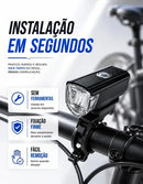 Kit Farol e Lanterna Premium Para Bicicleta Potente Recarregável Led Bike Ciclismo USB 400 Lúmens Prova D'Água Comica