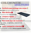 Colchonete Utiliz Academia Preto Espuma D23 Dobrável Impermeável 90x40x3cm