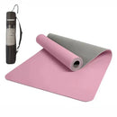 Tapete De Yoga Rubber Fit Tpe Biodegradável 6mm Cor Rosa e Cinza