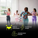 Justgofit Anel Pilates 36cm Flexível Tonificador Magiccircle Cor Preto