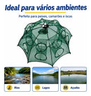 Covo Armadilha Para Pesca Camarão Peixes Siri Iscas 8 Furos
