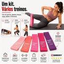 Faixa elástica Rubber Fit Mini Band multicolor - kit de 5