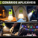 Kit 2 Lanternas De Camping Multifuncionais Led Recarregável Usb-c Com Rgb 7 Cores Ipx4 Gancho Portátil Para Barraca Trilha Pesca Emergência