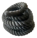 Corda Naval Preta 40 Mm 10 Mts Com Protetor Treino Funcional Ropeshop