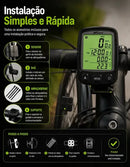 Ciclocomputador Bike Velocimetro Digital Com Fio Lcd Backlight 27 Funções Hodometro Temperatura Relogio Bicicleta Mtb Speed
