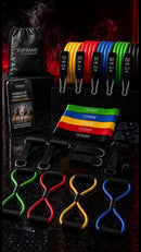 Kit 20 Itens Esportivos Para Treino Em Casa Academia Fitness Funcional Com Elásticos Extensor Puxadores Massageador Faixas Elásticas Mini Band P/ Exercícios Ginástica Fisioterapia Topsand Activewear