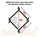 Redes De Pesca Malha 4 (4cm Entre Nós) Fio 030 10 Metros Cor Transparente