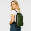 Mochila Sacola De Academia Esportiva Bag Cores Cor Verde Liso Desenho Do Tecido Liso Fanza Moda e Acessórios