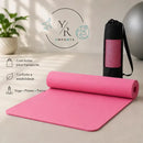 Tapete Yoga Antiderrapante de EVA Premium YR Ymports para Pilates e Fitness com Bolsa Rosa