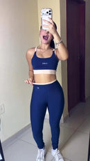 Conjunto Fitness Academia Calça E Top Zero Transparência