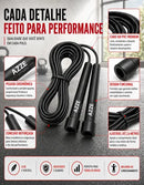 Corda De Pular Cross Fit Speed Rope Cabo Pvc Ajustável Azze