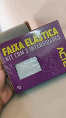 Kit Faixas Elásticas Acte 3 Intensidades Tipo Thera Band