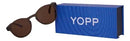 Óculos De Sol Yopp Casual Esportivo Redondinho Camurça Marrom Uv400 Polarizado