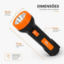 Lanterna Recarregável Bivolt 5 Leds Tática Portátil Emergência Camping Pesca Casa Luz Forte 2 Modos Iluminação