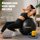 Bola Pilates Suiça Yoga Abdominal Gym Ball 55cm Bomba Cor Preto