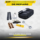 Kit Bike Farol Lanterna Recarregável Bicicleta Frontal Traseiro A Prova D'água + Estojo Kit Ferramentas Bicicleta Acessórios Bolsa Quadro Bike Com Reparo Pneu Bomba De Ar Remendo Chaves