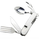 Talher Multifuncional 6 Em 1 Aço Inox Camping Pesca Trilha