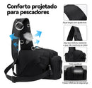 Mochila de Pesca Impermeável Tática Premium, para Camping e Pescaria ao Ar Livre, Super Resistente Leve Espaçoso, Acompanha Alicate p/ Iscas Artificiais, Completa Multius