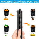 Porta Comprimidos Capsulas Bolsa Viagem Metal Resistente Cor Preto