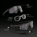 Óculos De Sol Polarizado Pace Bike Corrida Beach + Clip Grau Preto
