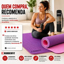 Tapete De Yoga Rubber Fit Tpe Biodegradável Azul 6mm. Cor Roxo e Rosa