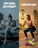 Kit Mini Bands e Extensor Formato 8 Well Tools com 6 Peças para Treino
