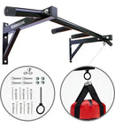 Barra Fixa Parede Musculação Pull-up Pegada Neutra E Aberta Cor Preto