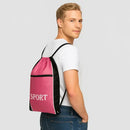 Mochila Saco Academia Rosa Sport Fanza Moda Impermeável 45cm Nylon
