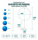 Kit02 Suporte Bola Pilates Suiça + Parafuso E Buchas Reforça Cor Preto