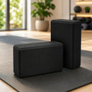 Kit c/ 2 Blocos de Yoga Para Exercícios Alongamento Pilates Meditação Tijolo Funcional Alongamento Ioga Cor Preto Jcanova Store