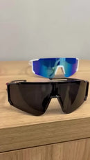 Óculos Esportivo De Sol Feminino Masculino Corrida Espelhado Azul
