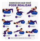 Bola Pilates Fisioterapia Yoga Alongamento Feijão 90x45 Cm Cor Azul