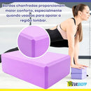 Tijolo Bloco De Yoga Em Eva Pilates Kit C/2 Peças Cor Azul