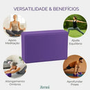 2 Blocos Tijolinho Apoio Para Yoga Pilates Alongamento Zenai Roxo
